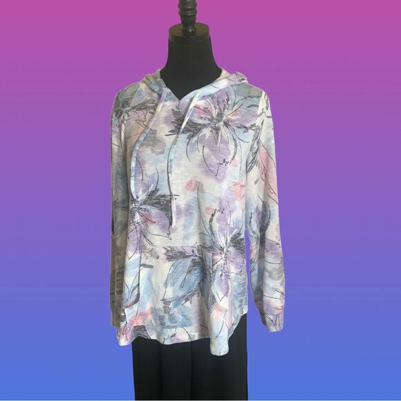 Alfred Dunner Lightweight Knitted Hoodie, Size Medium - Picture 7 of 8